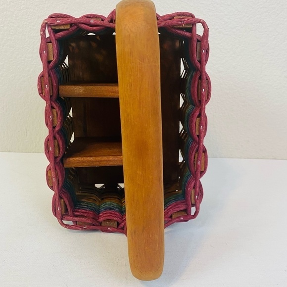 The Mixon Family Handmade Woven Wood Handle Caddy Basket - Picture 6 of 8